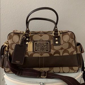 Coach signature carryon luggage